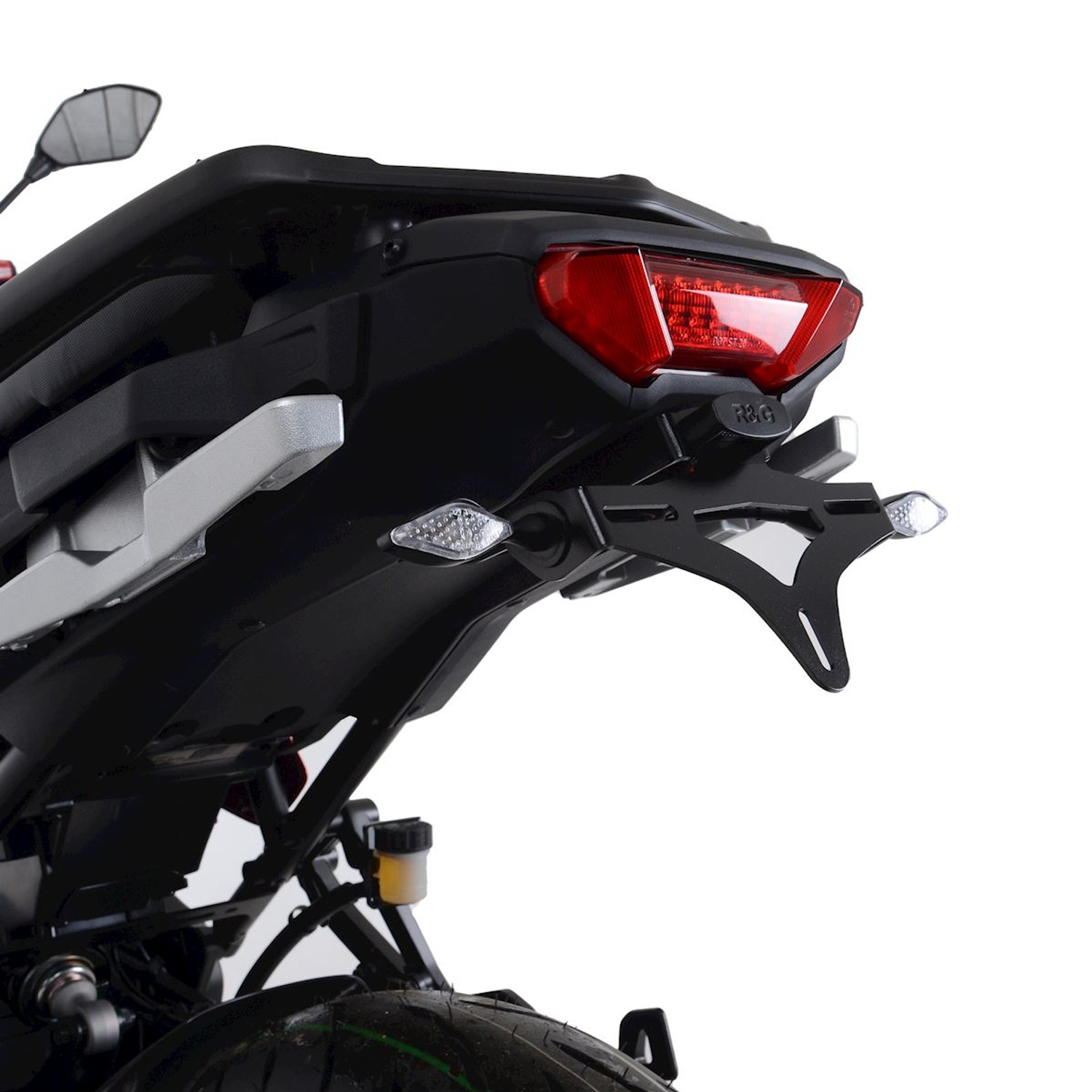 R&G Racing Licence Plate Holder (standard model with panniers added) for Yamaha Tracer 9 GT '13-'22 R&G Racing Licence Plate Holder (standard model with panniers added) for Yamaha Tracer 9 GT '13-'22